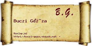 Buczi Géza névjegykártya