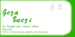 geza buczi business card