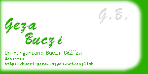 geza buczi business card